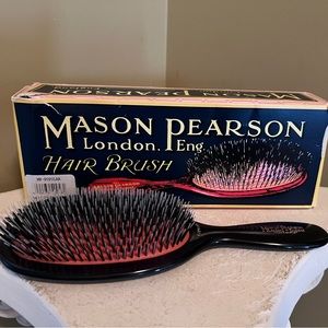 Mason Pearson Popular Bristle & Nylon Dark Ruby Brush w/cleaner